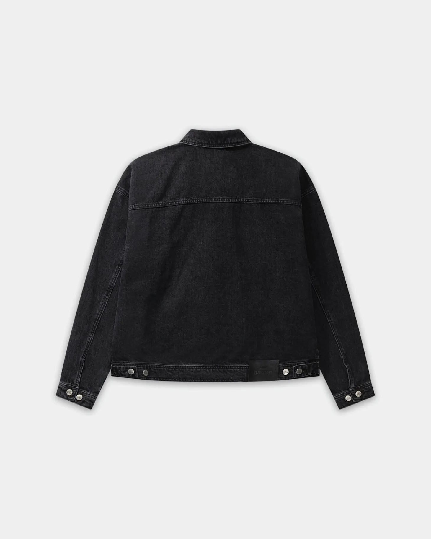 Oversized Denim Jacket, Men - Black