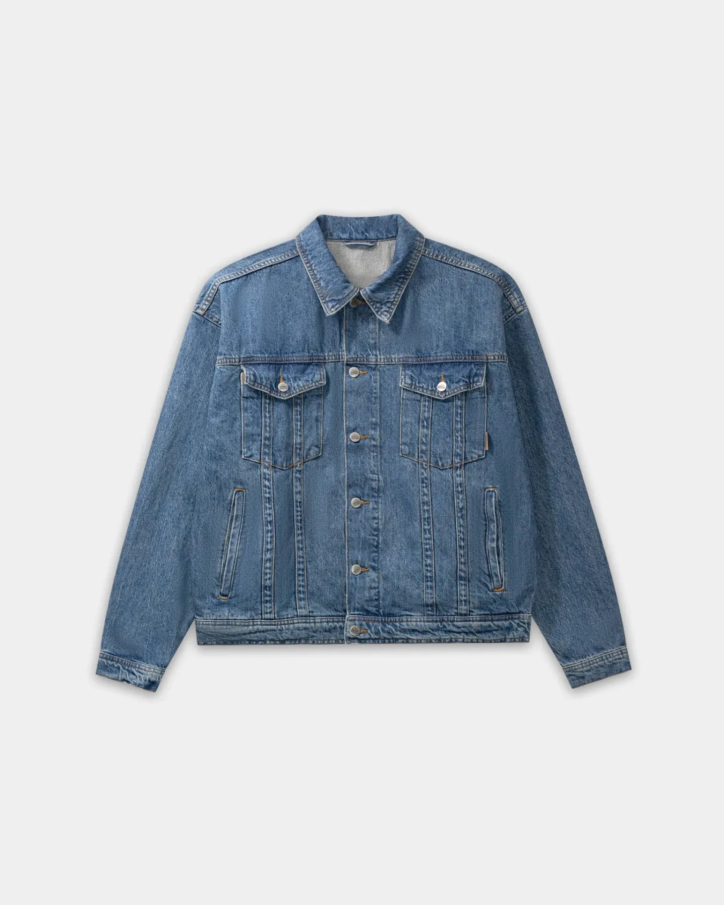 Oversized Denim Jacket, Men - Faded Blue