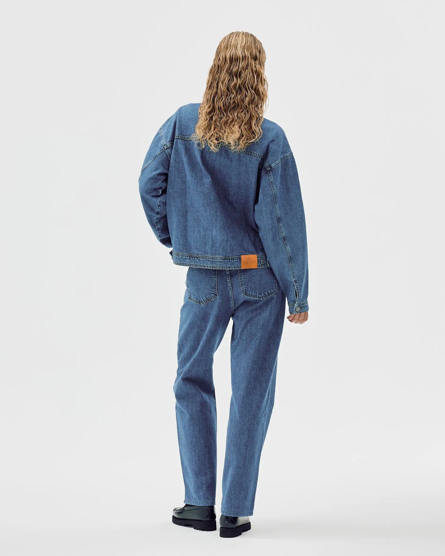 Oversized Denim Jacket, Women - AW25 - Washed Blue