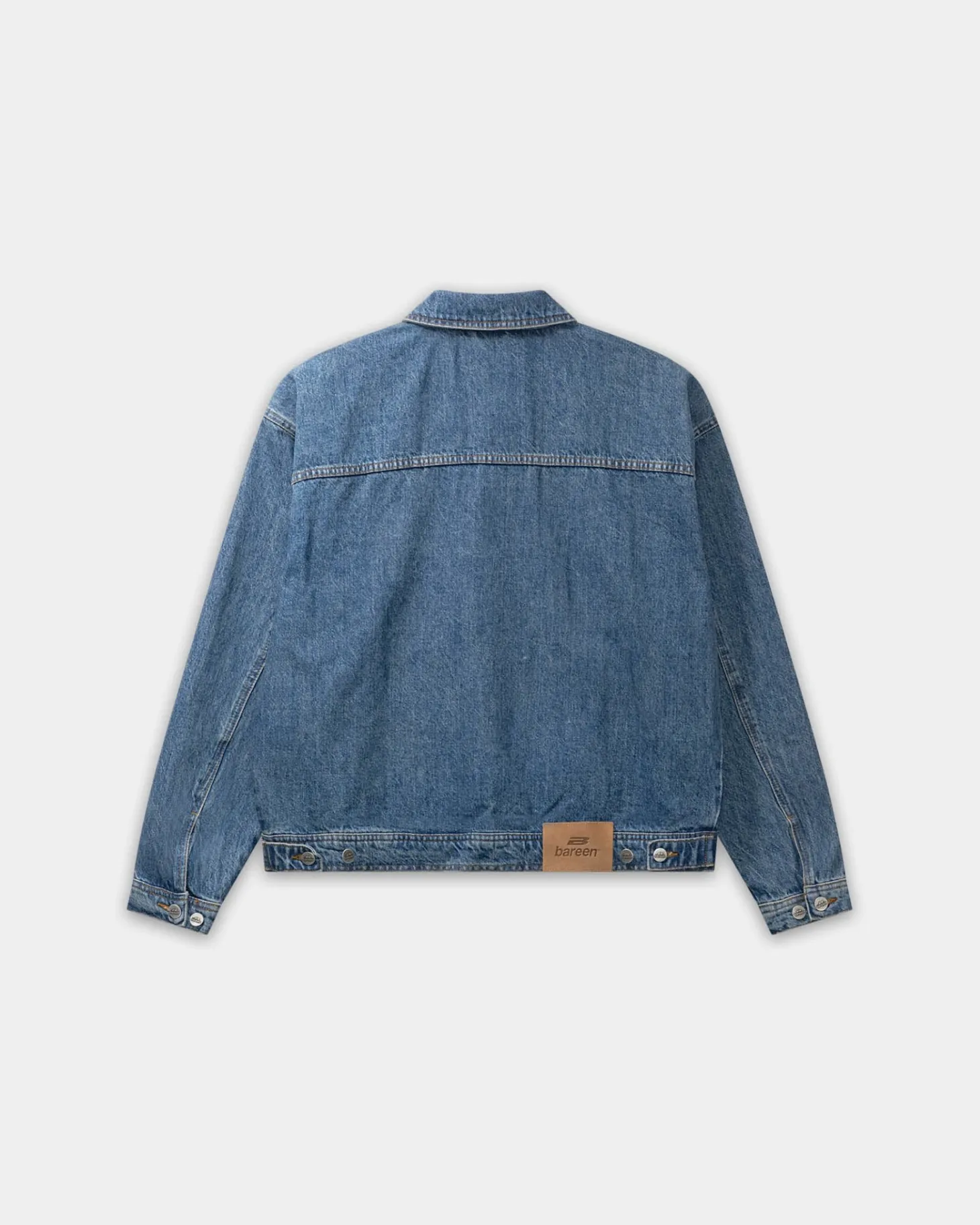 Oversized Denim Jacket, Women - Faded Blue
