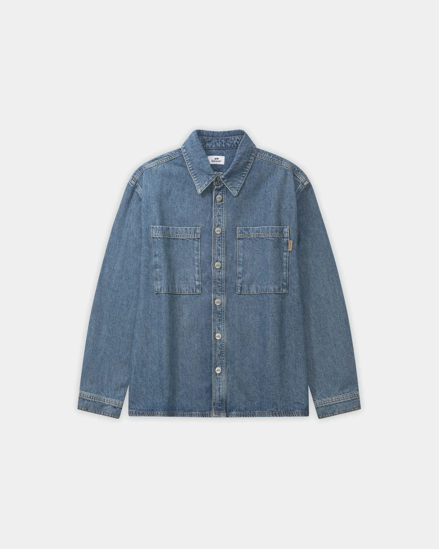 Oversized Denim Shirt, Men - Faded Blue