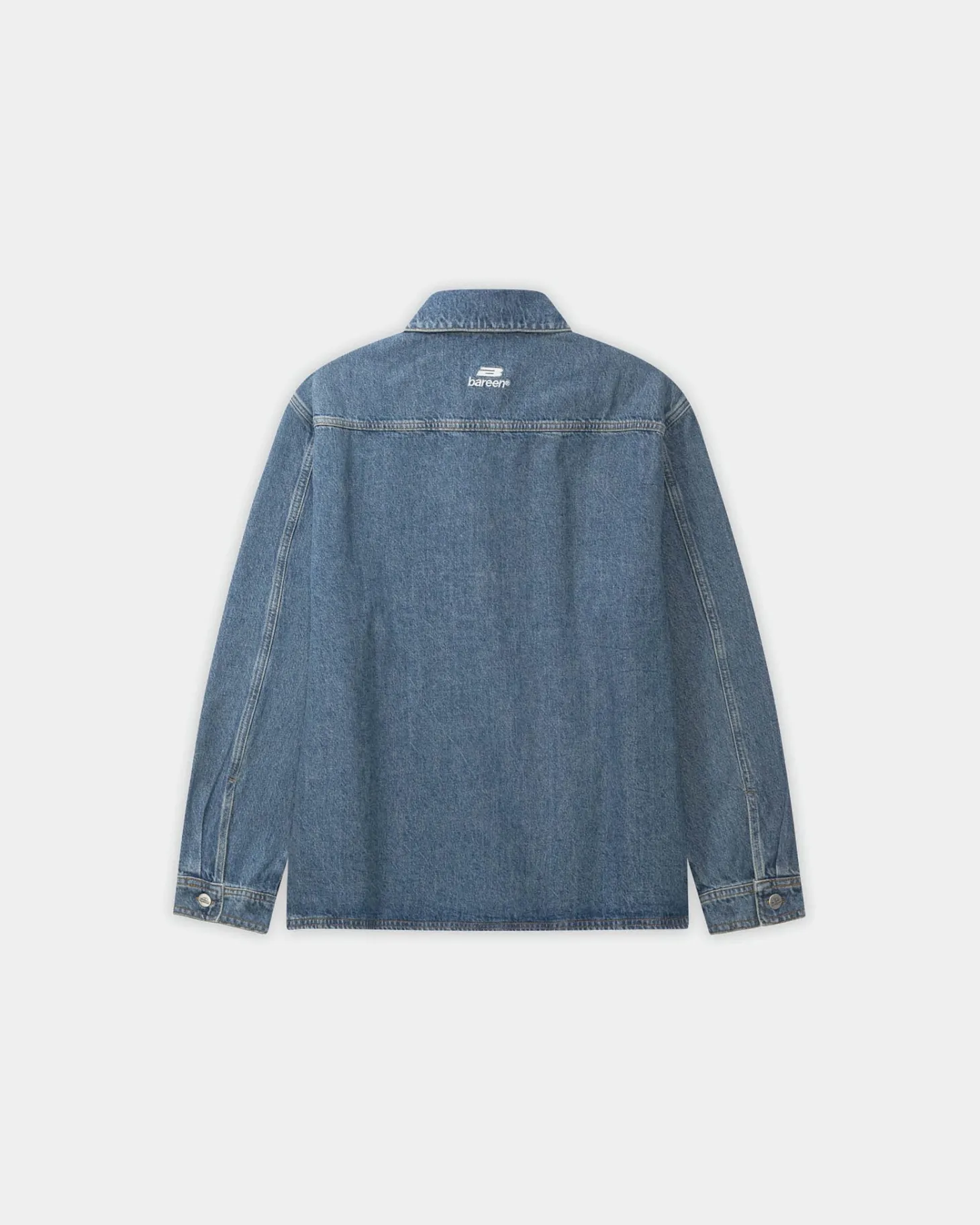 Oversized Denim Shirt, Men - Faded Blue
