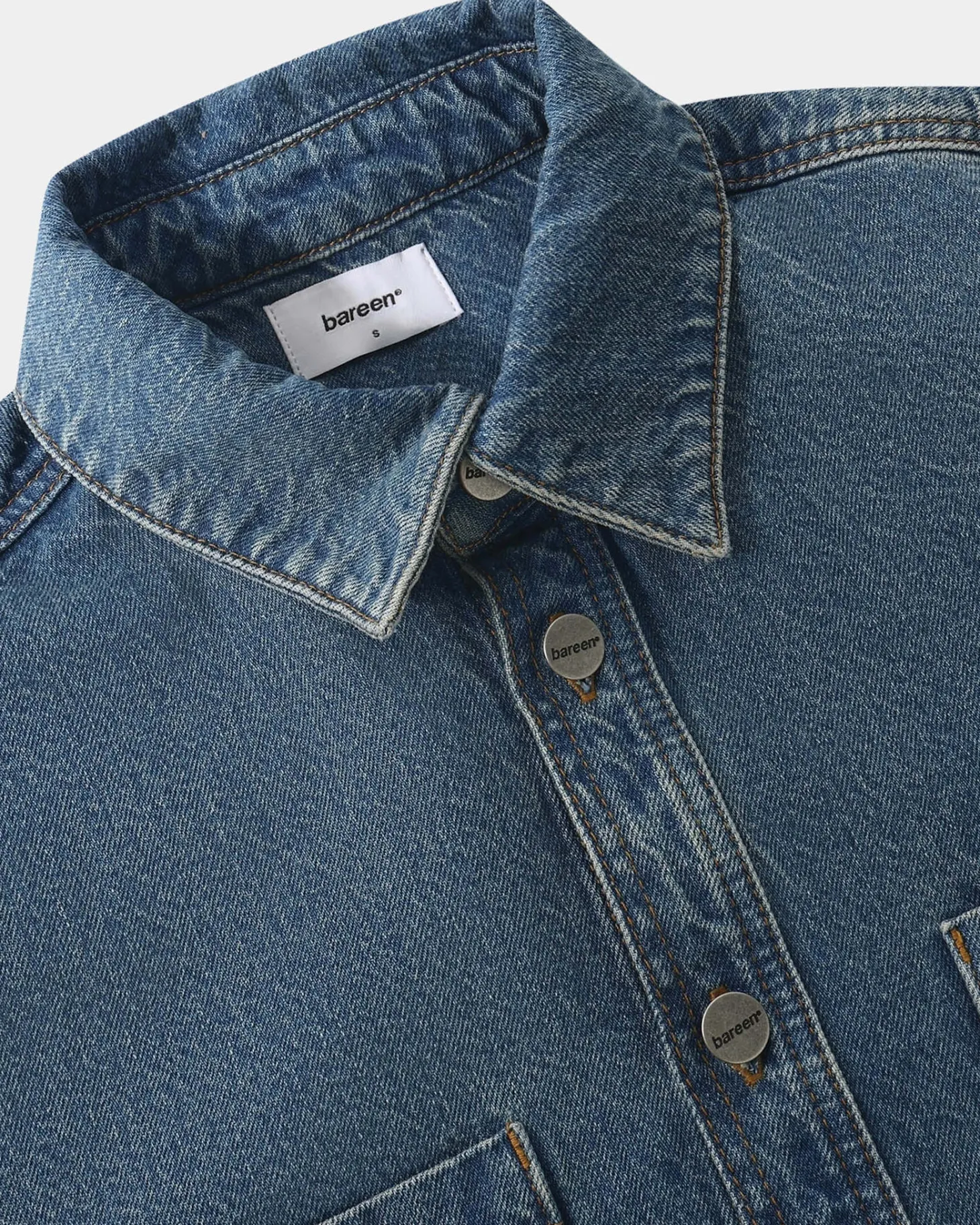 Oversized Denim Shirt, Men - Faded Blue