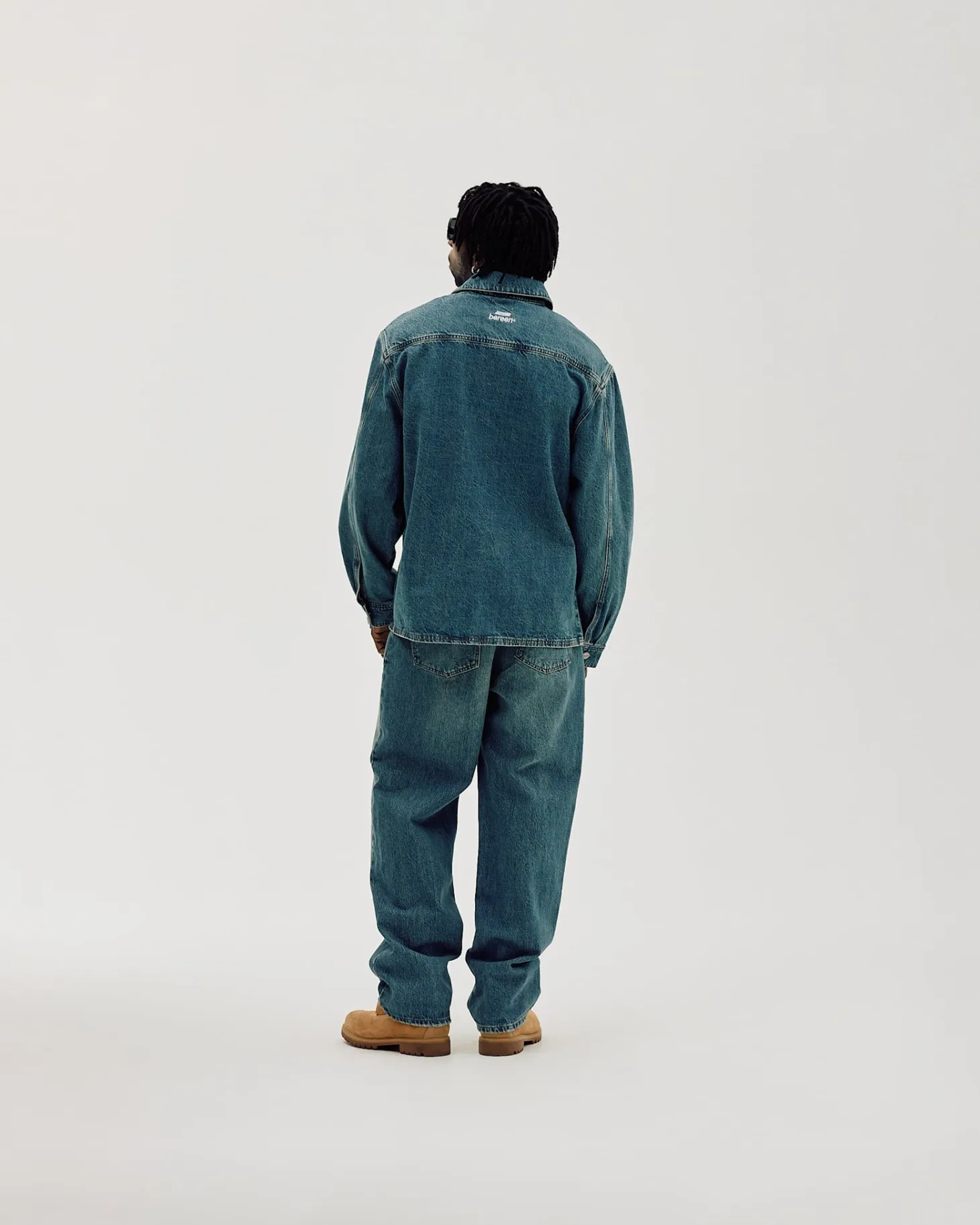 Oversized Denim Shirt, Men - Faded Blue