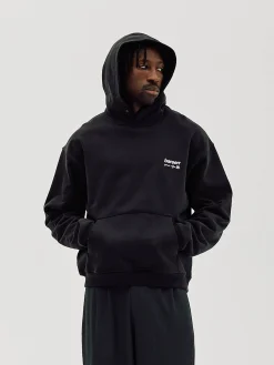 Oversized Hoodie, Men - Horsepower - Black