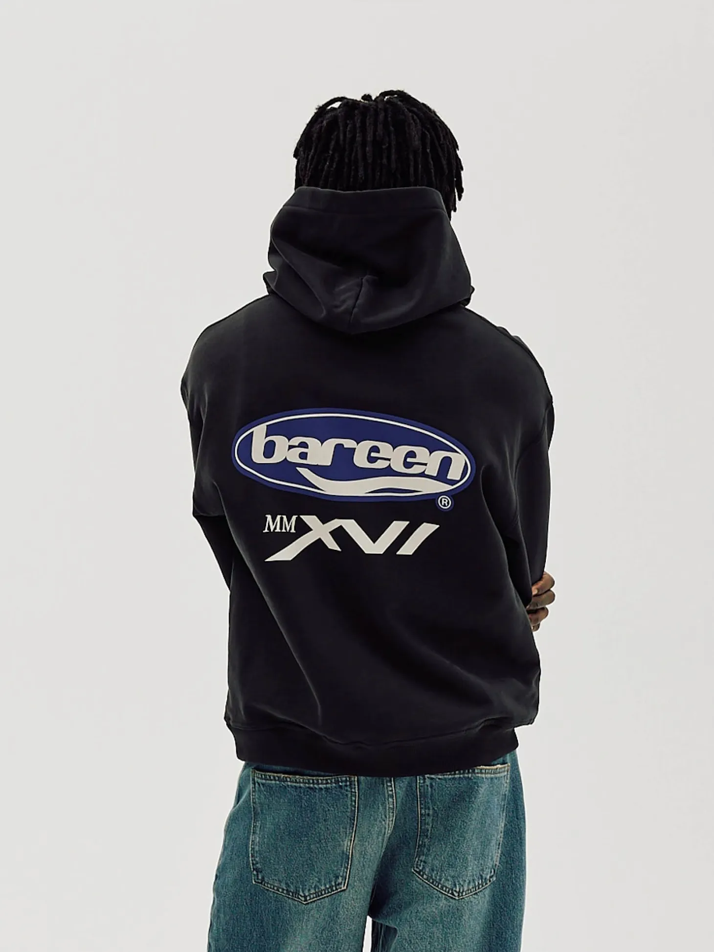 Oversized Hoodie, Men - MMXVI - Black