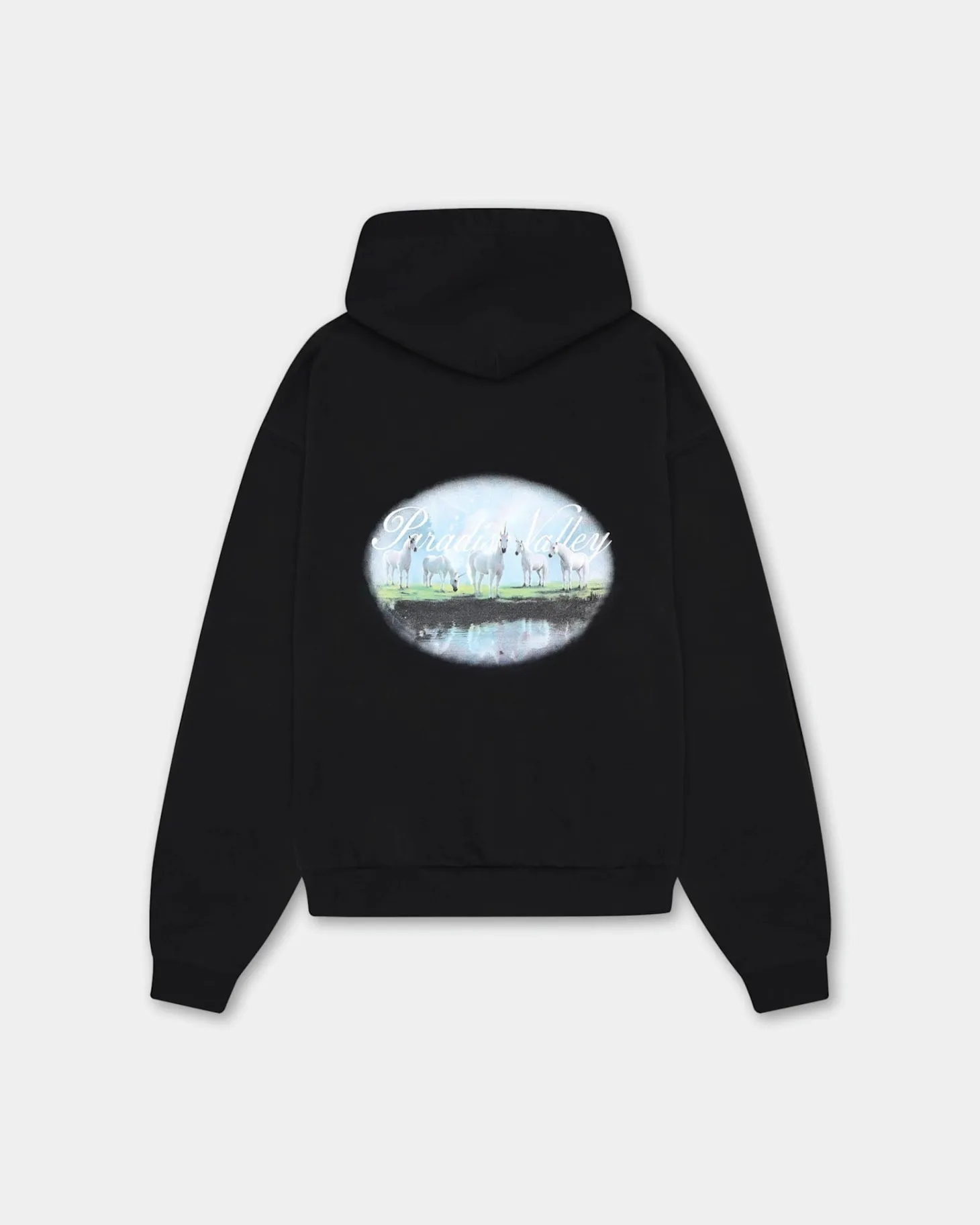 Oversized Hoodie, Men - Paradise Valley - Black