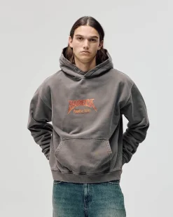 Oversized Hoodie, Men - World Tour - Washed Brown