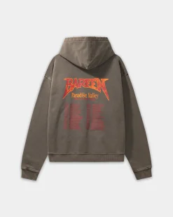 Oversized Hoodie, Men - World Tour - Washed Brown
