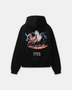 Oversized Hoodie, Women - Horsepower - Black