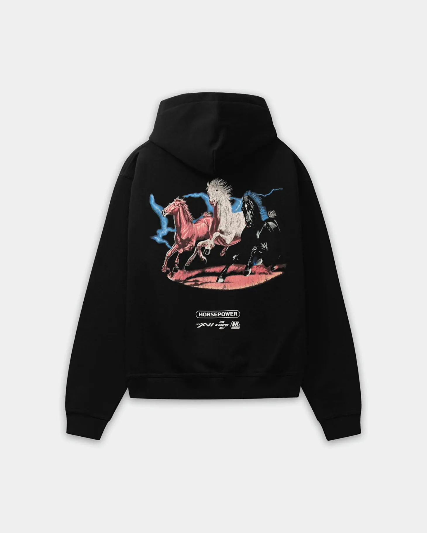 Oversized Hoodie, Women - Horsepower - Black