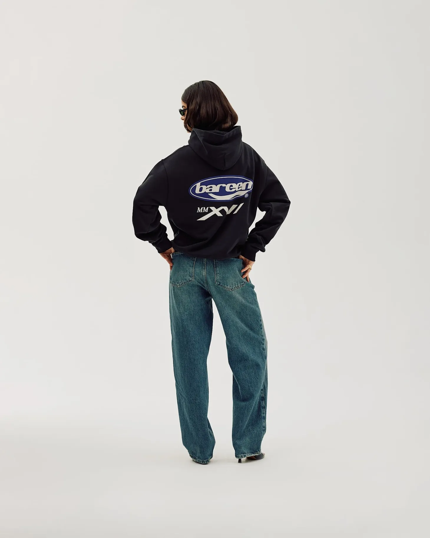 Oversized Hoodie, Women - MMXVI - Black