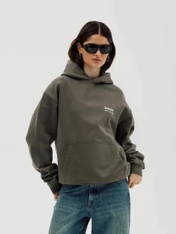 Oversized Hoodie, Women - MMXVI - Stone Grey
