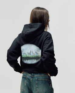 Oversized Hoodie, Women - Paradise Valley - Black