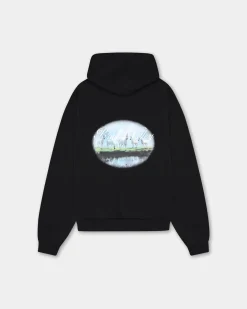 Oversized Hoodie, Women - Paradise Valley - Black