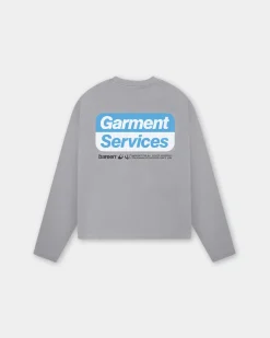 Oversized Long Sleeve, Men - Garment Services - Steel Grey