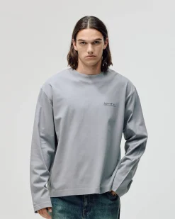 Oversized Long Sleeve, Men - Garment Services - Steel Grey