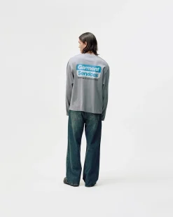 Oversized Long Sleeve, Men - Garment Services - Steel Grey