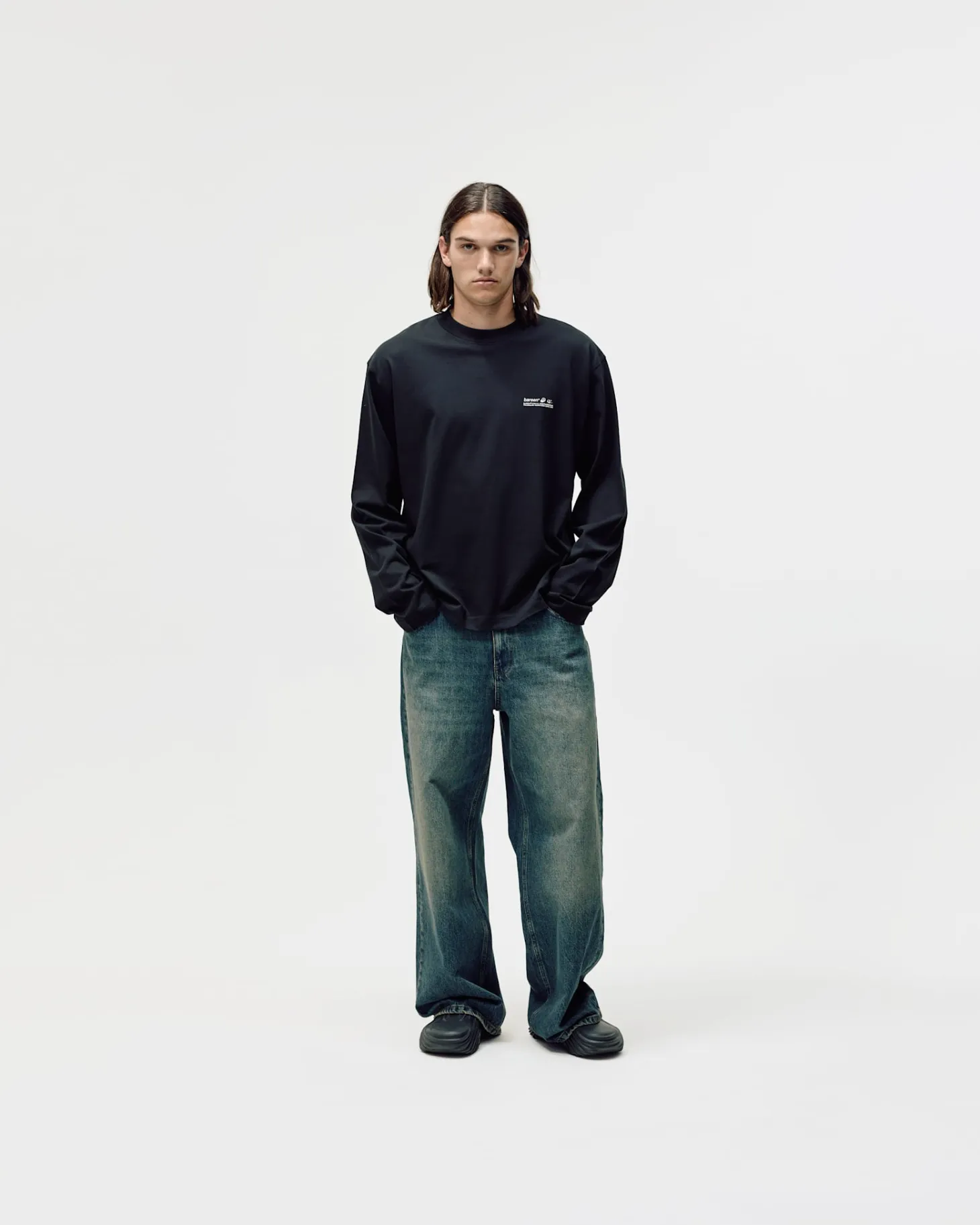Oversized Long Sleeve, Men - Garment Services - Black
