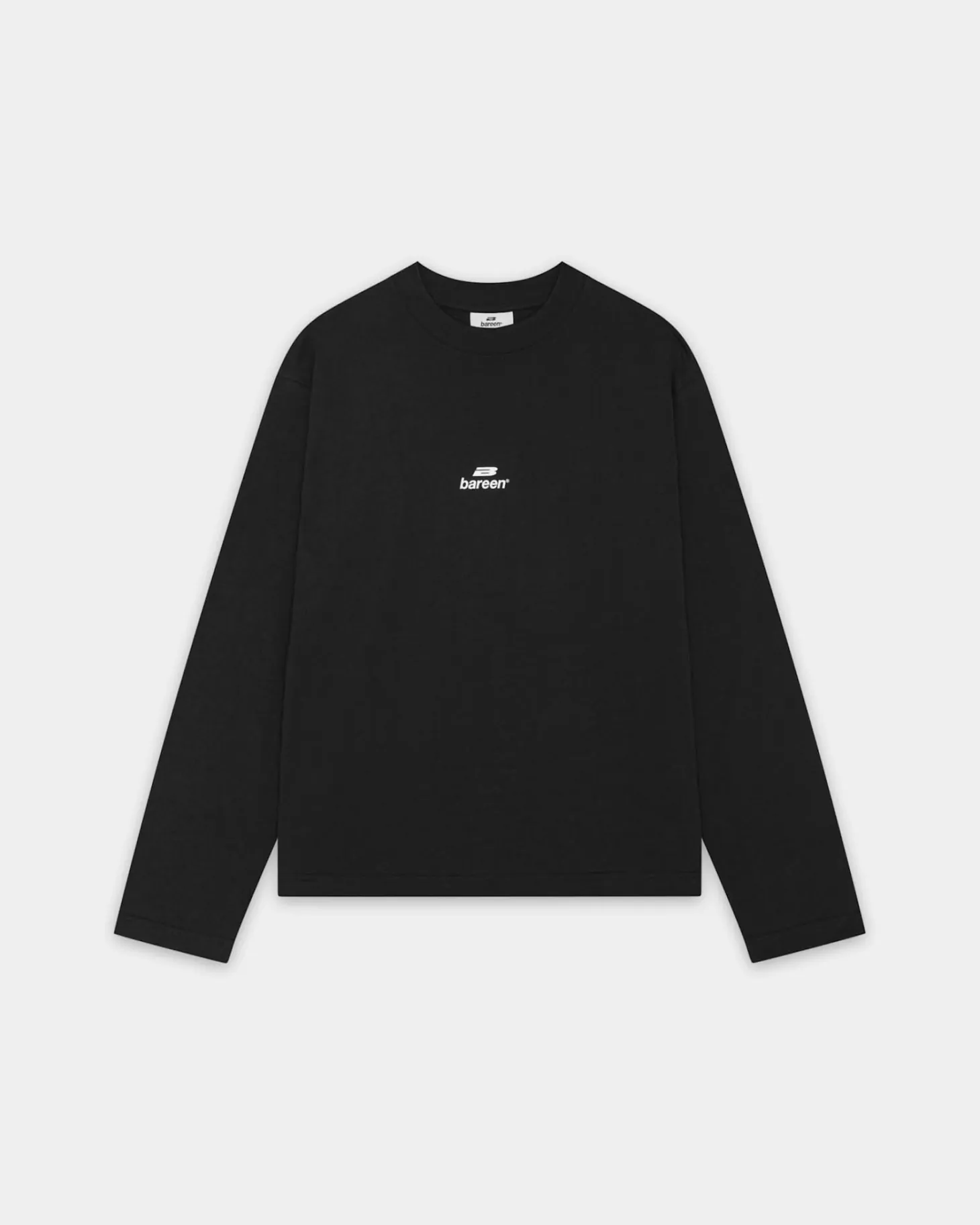 Oversized Longsleeve T-shirt Logo, Men - Black