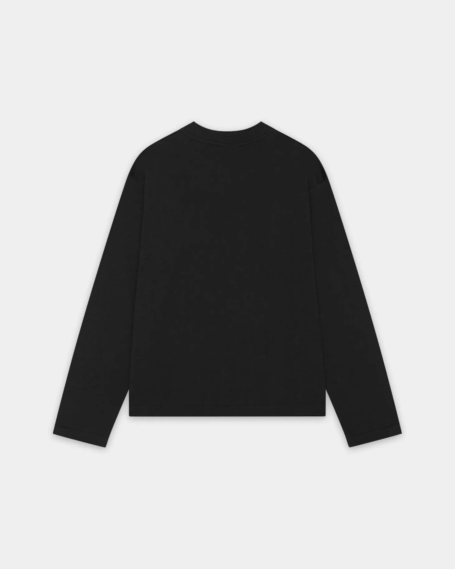Oversized Longsleeve T-shirt Logo, Men - Black
