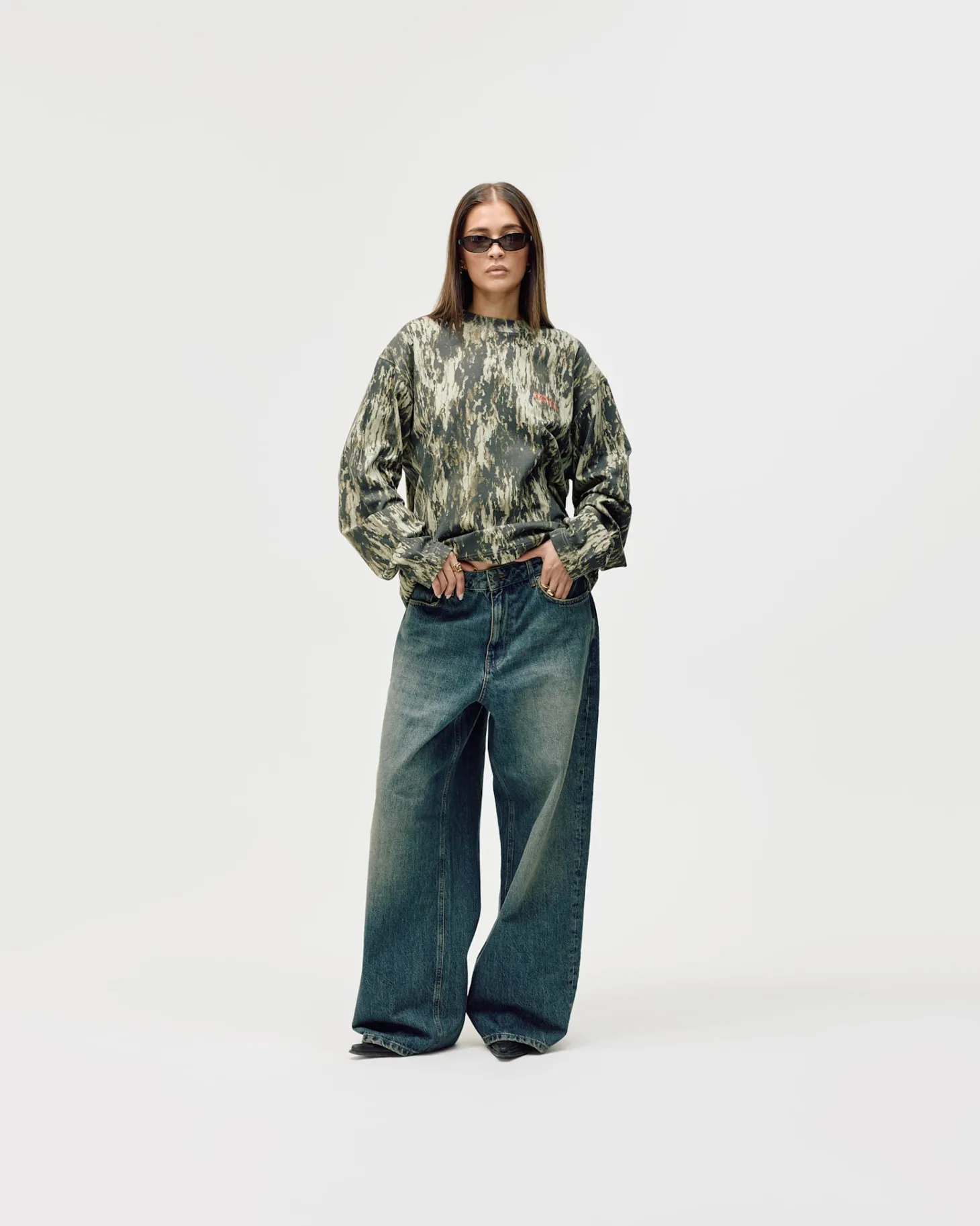 Oversized Long Sleeve, Women - Garment Services - Camo