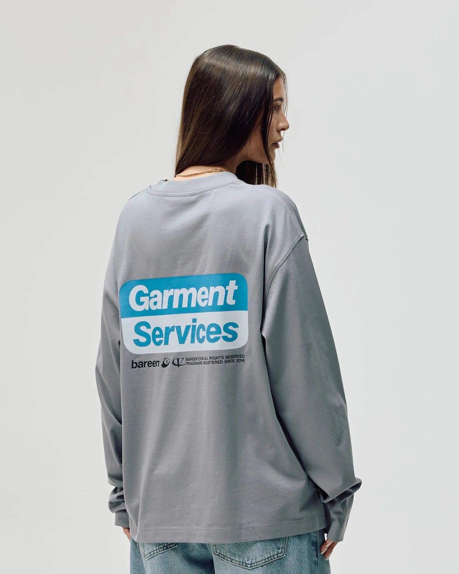 Oversized Long Sleeve, Women - Garment Services - Steel Grey