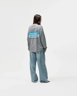 Oversized Long Sleeve, Women - Garment Services - Steel Grey
