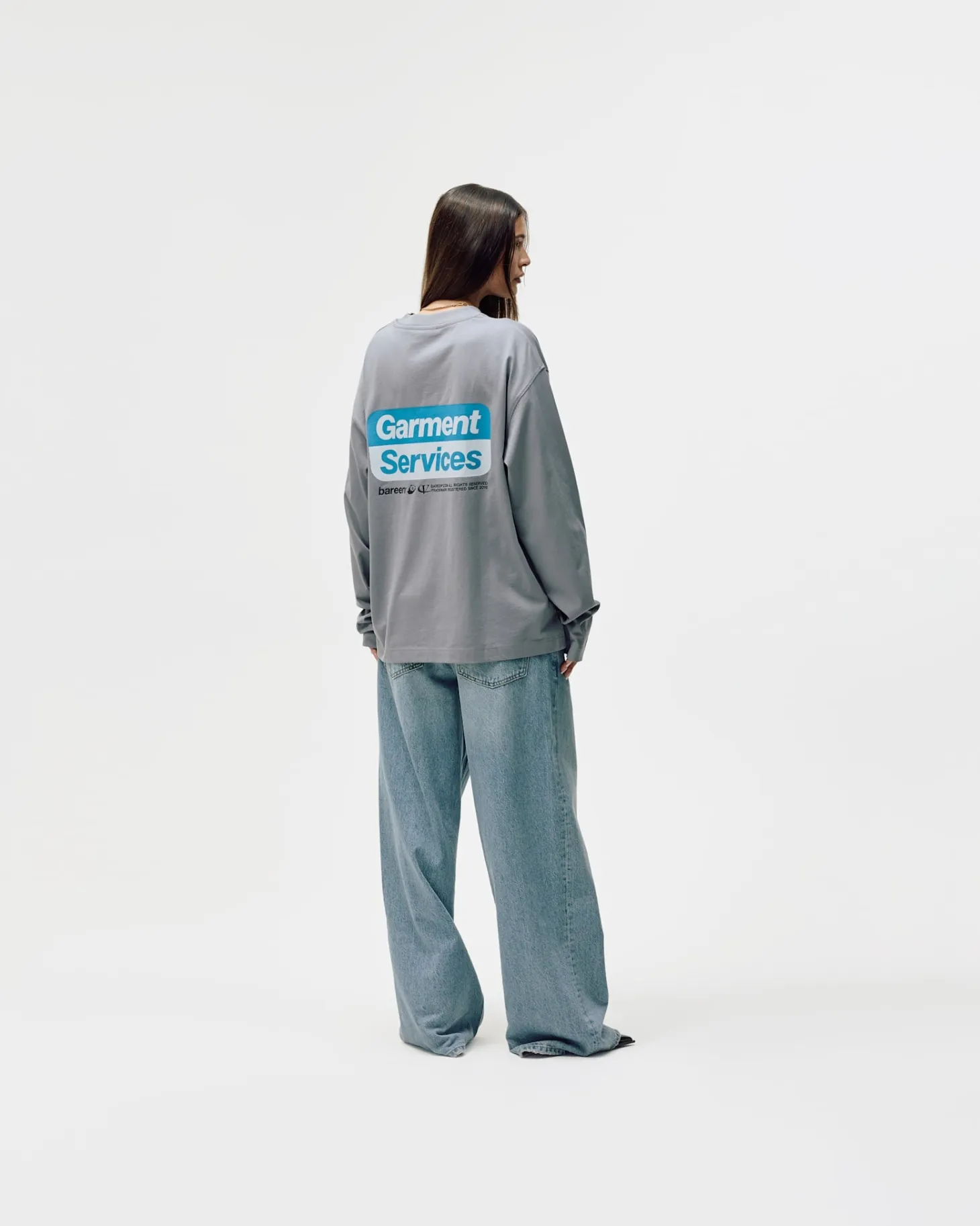Oversized Long Sleeve, Women - Garment Services - Steel Grey