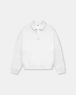 Oversized Polo Crewneck, Men - Cloudy Grey