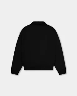 Oversized Polo Crewneck, Women - Black