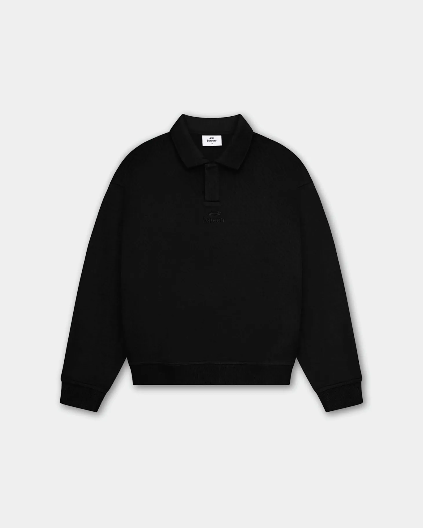 Oversized Polo Crewneck, Women - Black