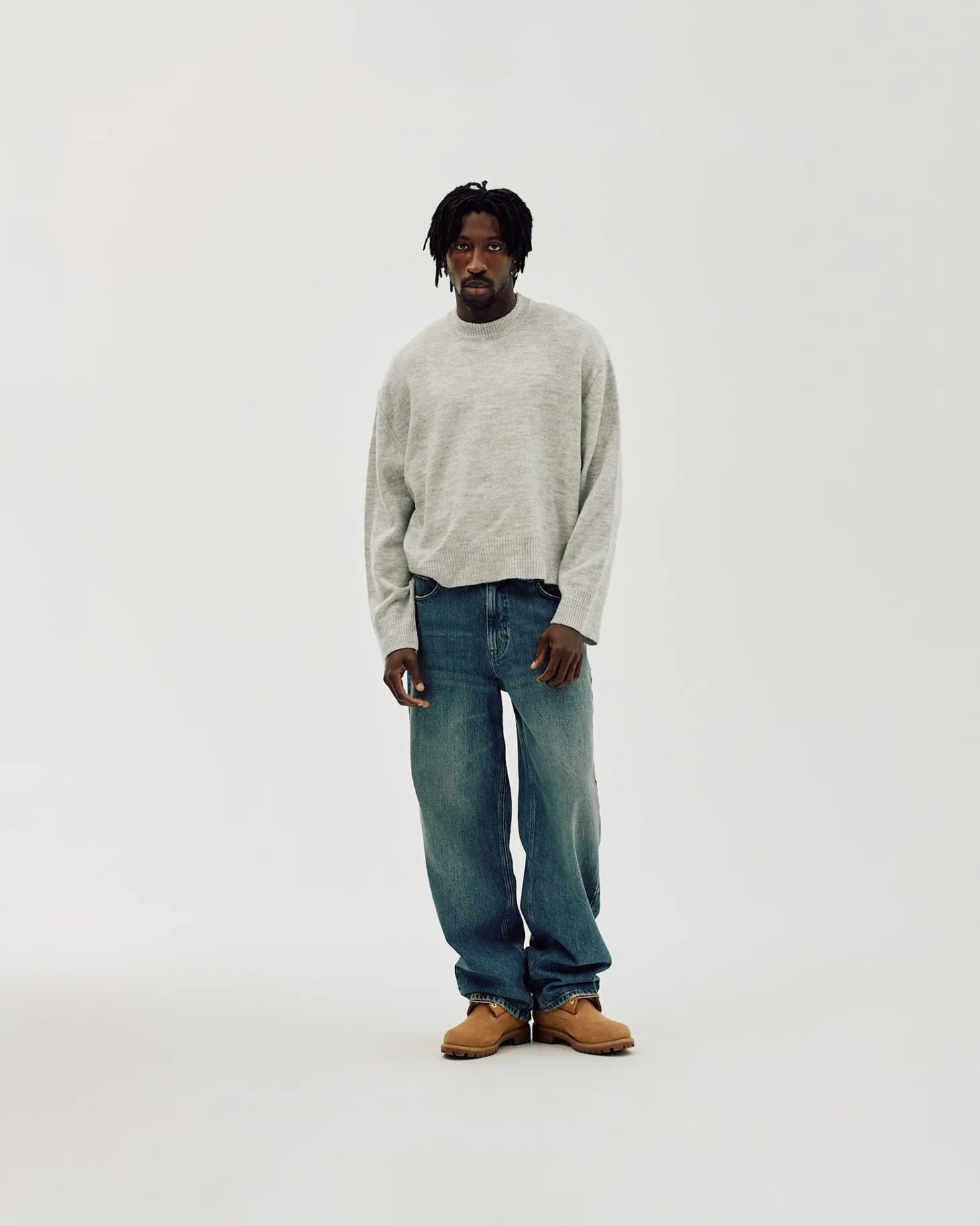 Oversized Sweater, Men - Quiet Gray