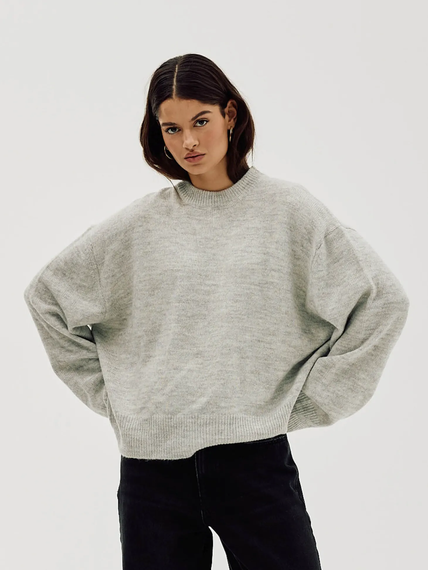 Oversized Sweater, Women - Quiet Gray