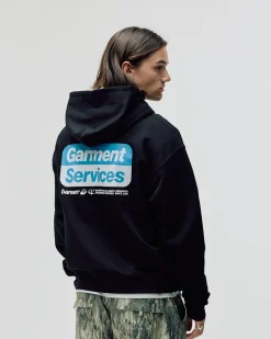 Oversized Zip Hoodie, Men - Garment Services - Black