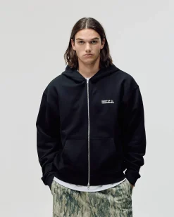 Oversized Zip Hoodie, Men - Garment Services - Black
