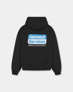 Oversized Zip Hoodie, Women - Garment Services - Black