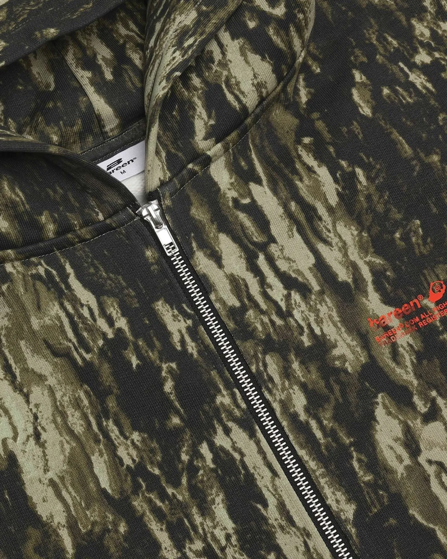 Oversized Zip Hoodie, Women - Garment Services - Camo