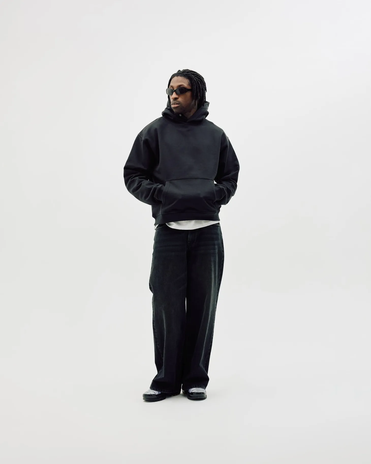 Oversize Hoodie, Men - Black