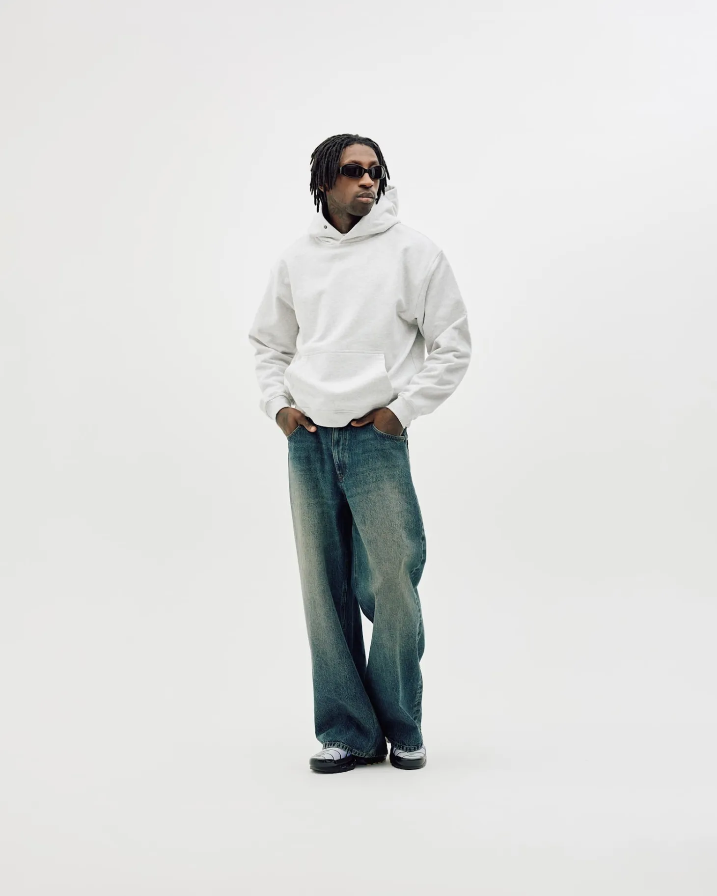 Oversize Hoodie, Men - Cloudy Grey