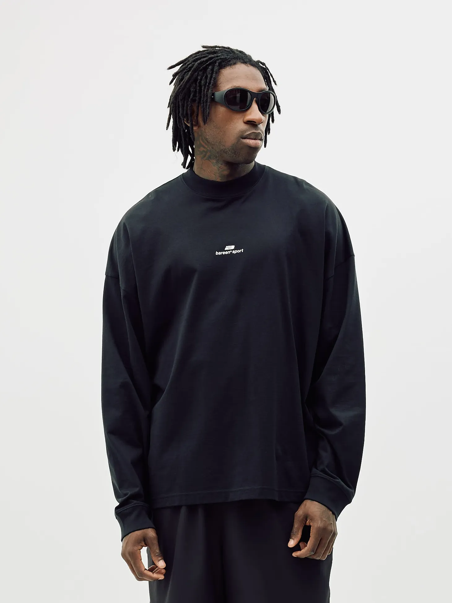 Oversize Mock Neck, Men - Black
