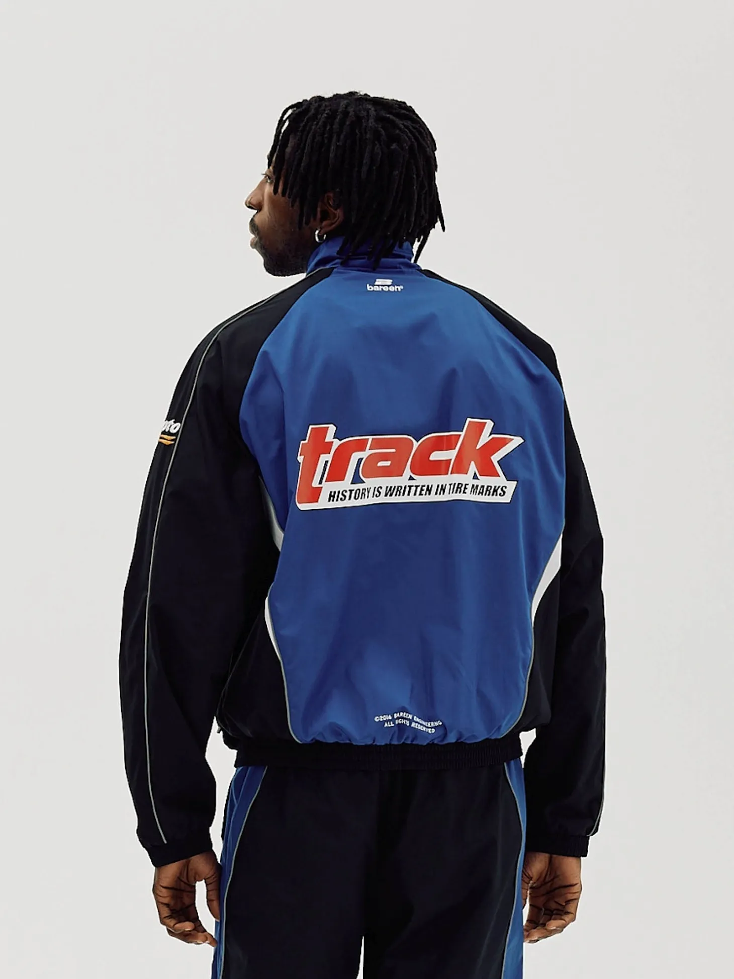 Oversize Track Jacket, Men - Cobalt Blue