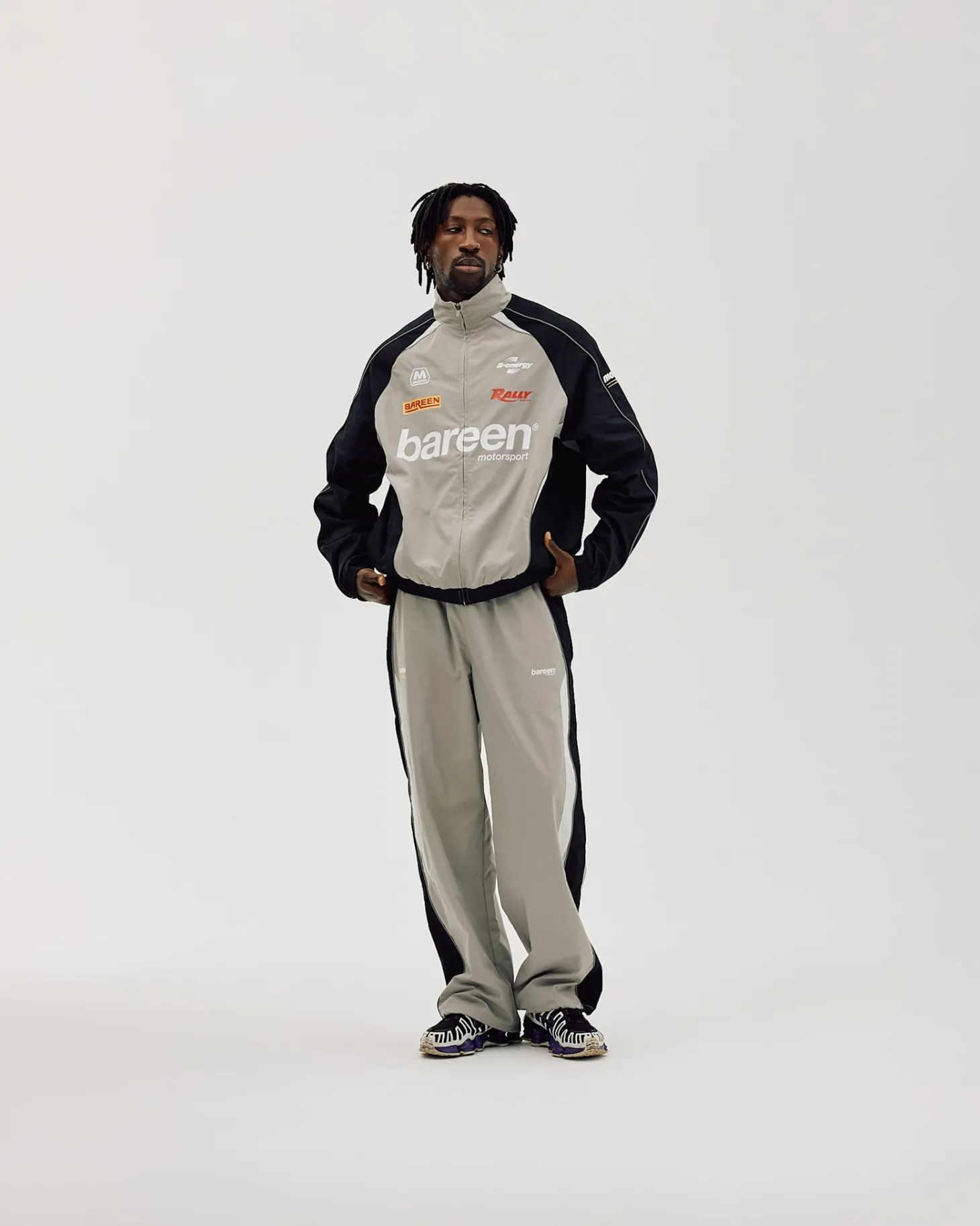 Oversize Track Jacket, Men - Ghost Grey