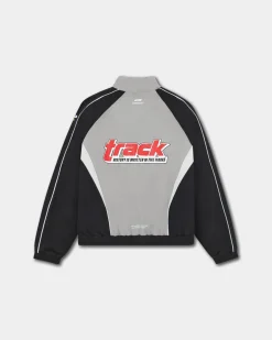 Oversize Track Jacket, Men - Ghost Grey
