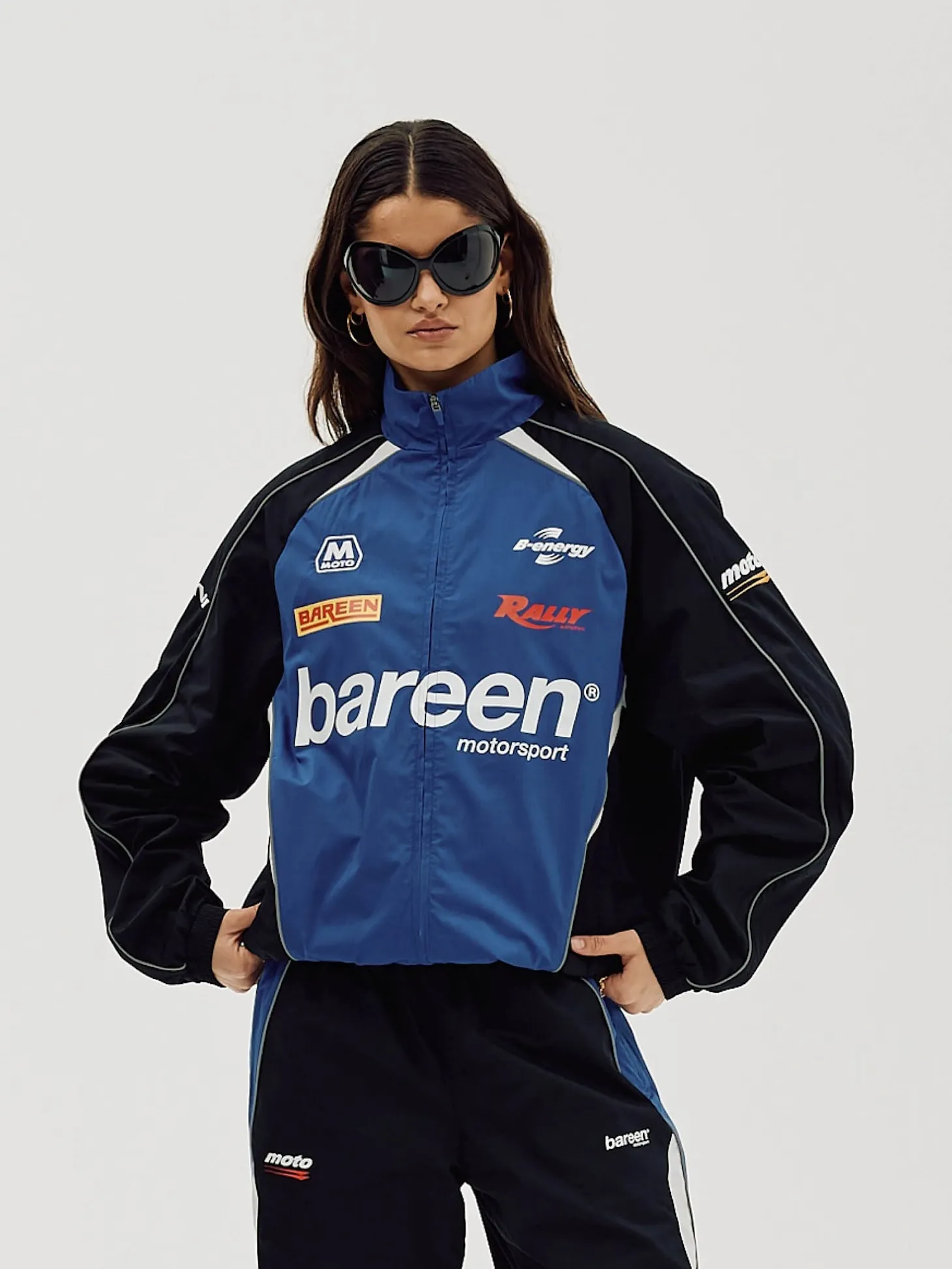 Oversize Track Jacket, Women - Cobalt Blue