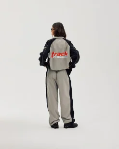 Oversize Track Jacket, Women - Ghost Grey