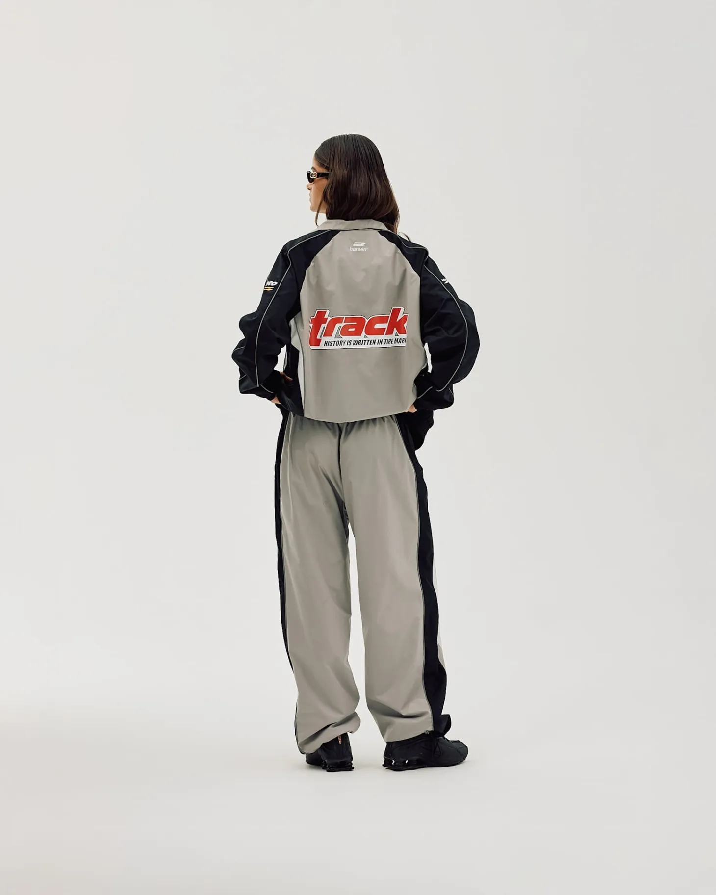 Oversize Track Jacket, Women - Ghost Grey