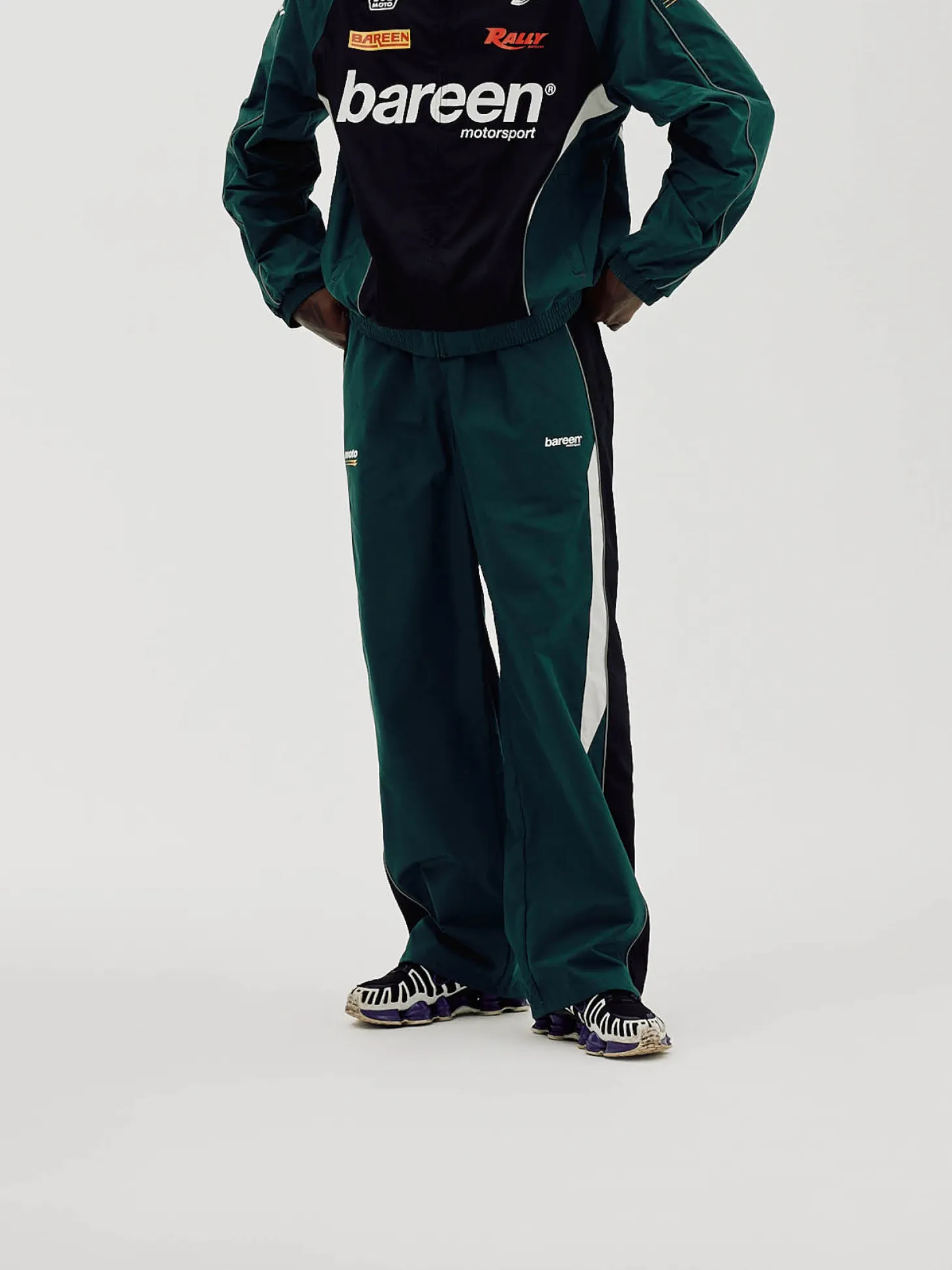 Oversize Track Pants, Men - Deep Teal