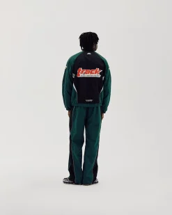 Oversize Track Pants, Men - Deep Teal