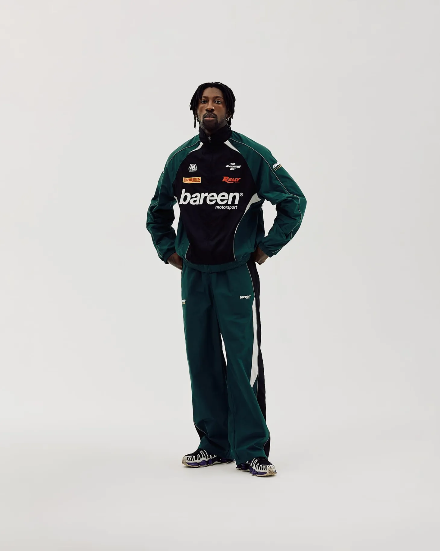 Oversize Track Pants, Men - Deep Teal